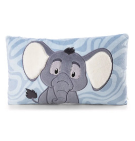 NICI Kissen Elefant El-Flora 43x25cm (GREEN) – Rechteckiges Plüschkissen