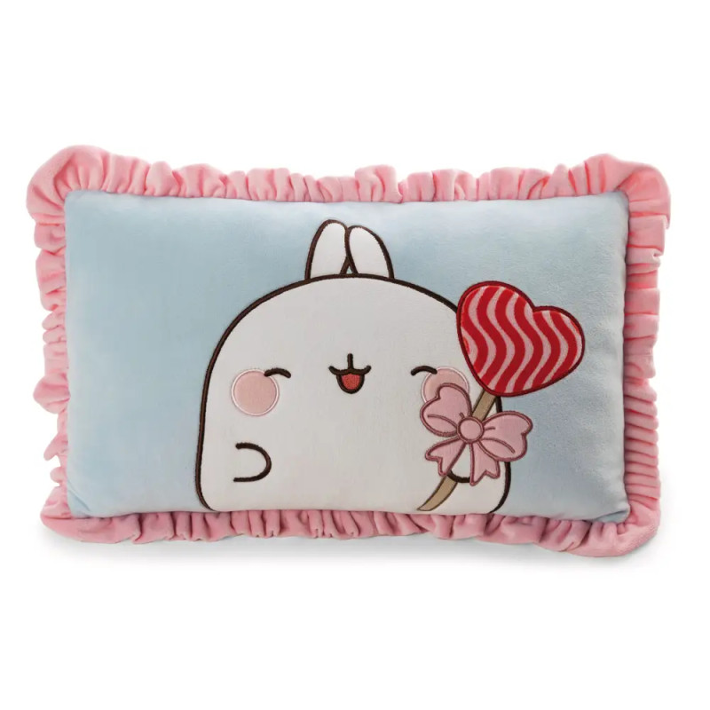 NICI Molang Kissen rechteckig 43x25cm – Flauschiges Deko-Kissen für Fans