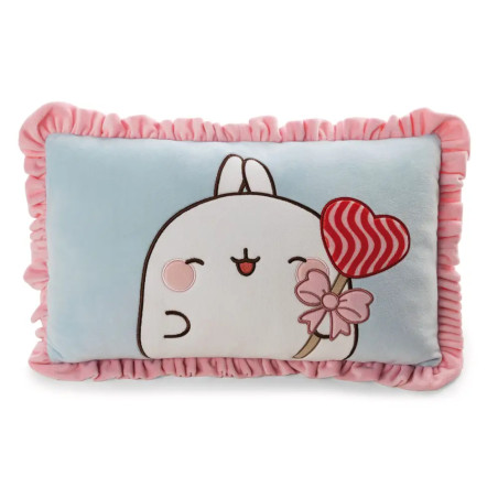 NICI Molang Kissen rechteckig 43x25cm – Flauschiges Deko-Kissen für Fans