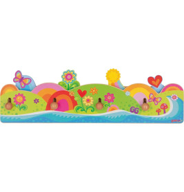 Gollnest & Kiesel Garderobe FlowerPower – Blumige Holz-Wandgarderobe fürs Kinderzimmer