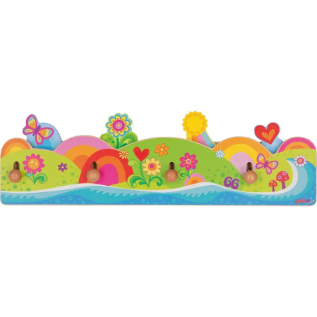 Gollnest & Kiesel Garderobe FlowerPower – Blumige Holz-Wandgarderobe fürs Kinderzimmer