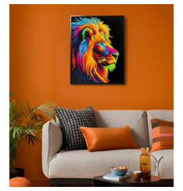 Diamond Painting Neon Löwe