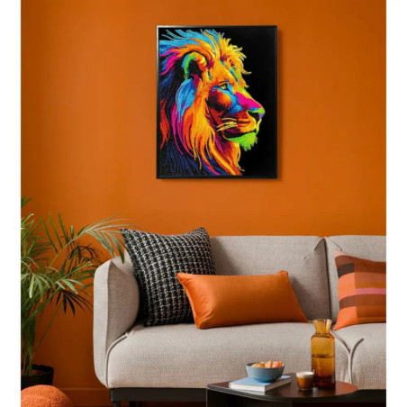 Diamond Painting Neon Löwe