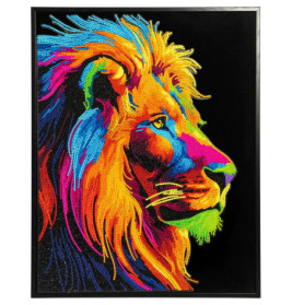 Diamond Painting Neon Löwe