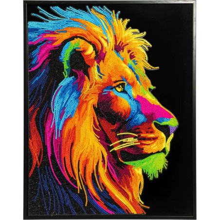 Diamond Painting Neon Löwe