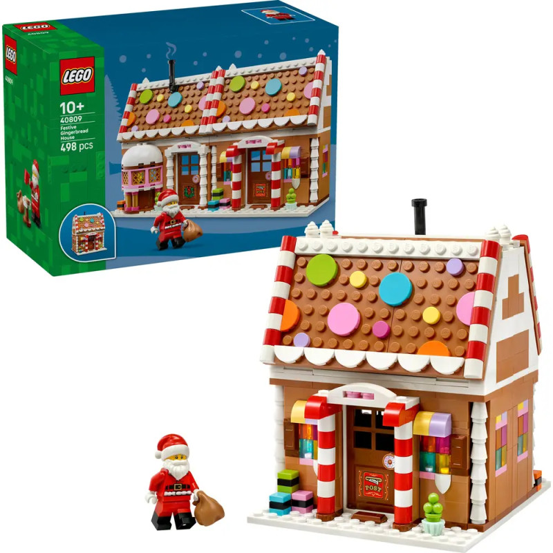 LEGO® Iconic 40809 Weihnachtliches Lebkuchenhaus