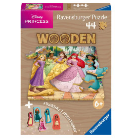 Ravensburger WOODEN Kids Puzzle 12004087 - Disney Princess - 44 Teile Kontur-Holzpuzzle mit stabilen