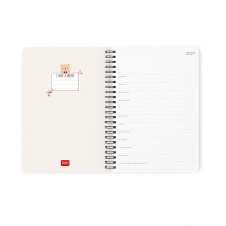 12-Month Diary 2027 Teddy Bear