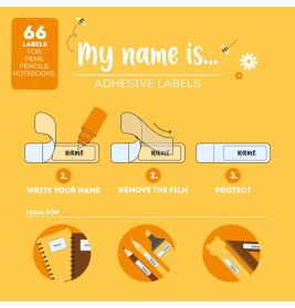 My name is ... Set mit selbstk lebenden Etiketten - Teddy Bea