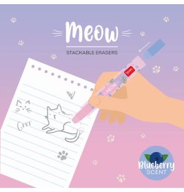 Stapelbare Radiergummis - Meow Kitty