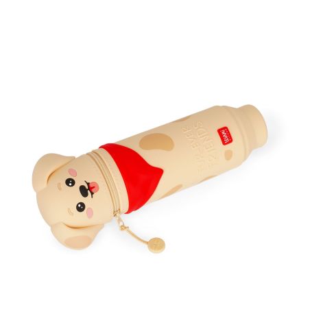 Kawaii - 2in1 Silicone Pencil Case - Golden