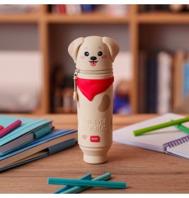 Kawaii - 2in1 Silicone Pencil Case - Golden