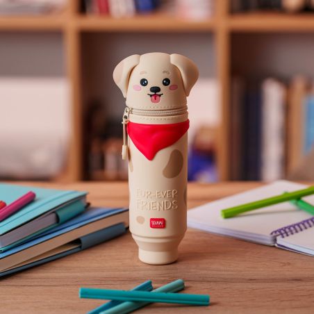 Kawaii - 2in1 Silicone Pencil Case - Golden
