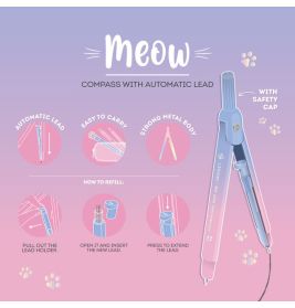 Meow Zirkel mit automatischer Mine - Kitty