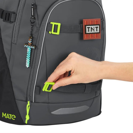 hama Rucksack MATE Tarp Black Thunder – 30L, nachhaltig, Laptopfach. Schule, Uni & Freizeit