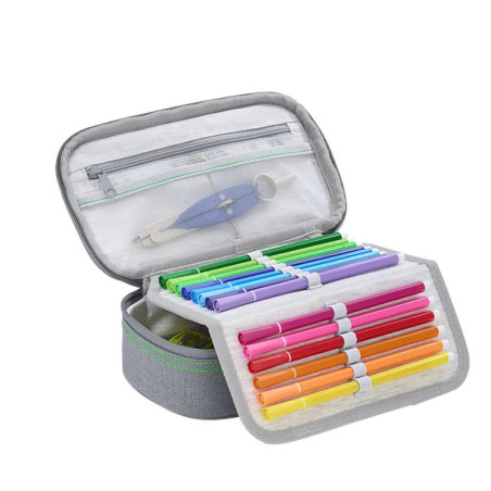hama Schlampermäppchen Mixed Silver Dust – Stiftebox für Schule, Uni & Büro. Robust & Stylisch