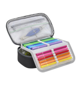 hama Schlampermäppchen Tarp Black Thunder – Stiftebox für Schule, Uni & Büro. Modern & Robust