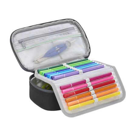 hama Schlampermäppchen Tarp Black Thunder – Stiftebox für Schule, Uni & Büro. Modern & Robust