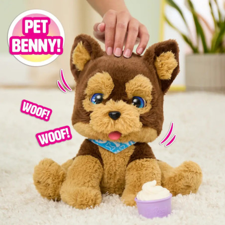 FurReal Benny the Kiss & Cudd – Interaktives Kuscheltier Tier zum Liebhaben