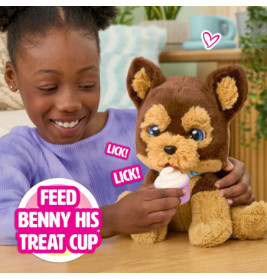 FurReal Benny the Kiss & Cudd – Interaktives Kuscheltier Tier zum Liebhaben