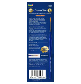 PAINTA Professional - Detail Set / 4 Pack, Synthetische Pinsel, Größe 5/0, 4/0, 3/0, 0