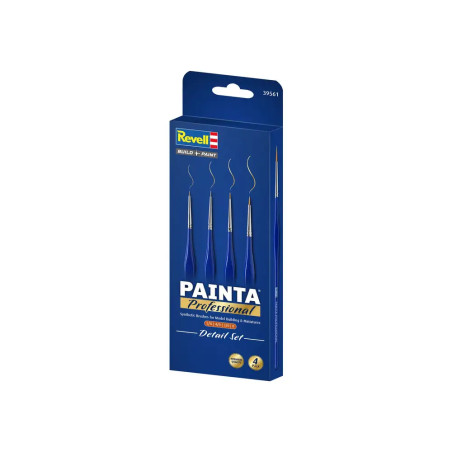 PAINTA Professional - Detail Set / 4 Pack, Synthetische Pinsel, Größe 5/0, 4/0, 3/0, 0