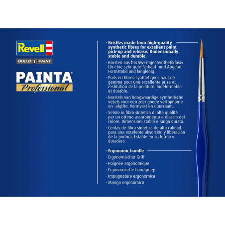 PAINTA Professional - Detail Set / 4 Pack, Synthetische Pinsel, Größe 5/0, 4/0, 3/0, 0