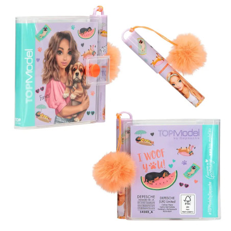 TOPModel Notizbuch mit Kugelschreiber SUNNY DOG