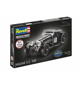 Starter Kit Jaguar SS 100, Revell Modellbausatz mit Basiszubehör