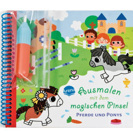 Ausmalen mit dem magischen Pinsel – Pferde und Ponys