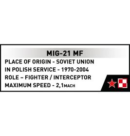 COBI® MIG-21 MF – Klemmbaustein Modell | Legendärer Überschalljäger des Kalten Kriegs