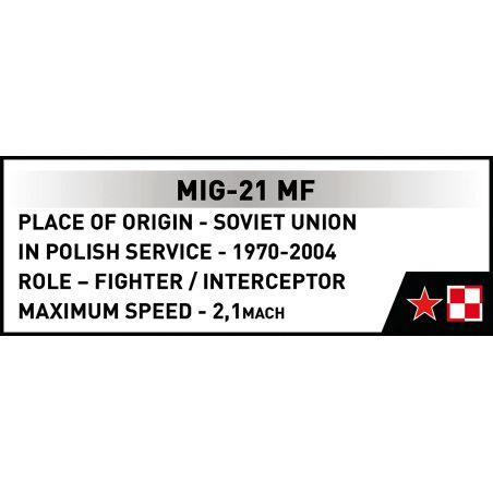 COBI® MIG-21 MF – Klemmbaustein Modell | Legendärer Überschalljäger des Kalten Kriegs