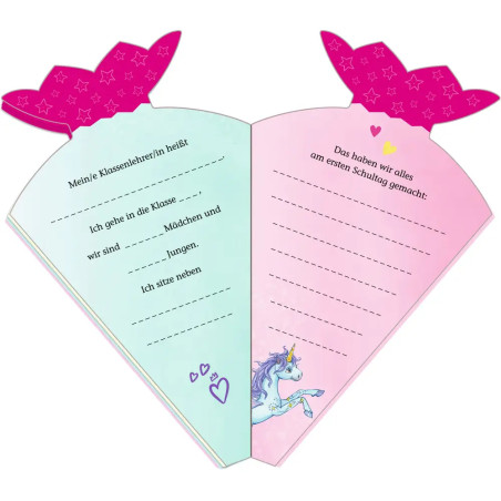 Mini-Schultütenbuch – Hurra, endlich Schulkind! - Einhorn Paradies