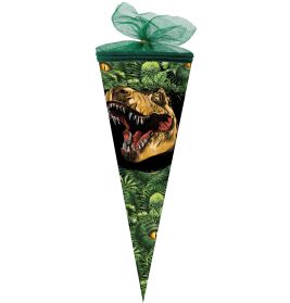 Schultüte Dino Dschungel 36cm rund Tüll