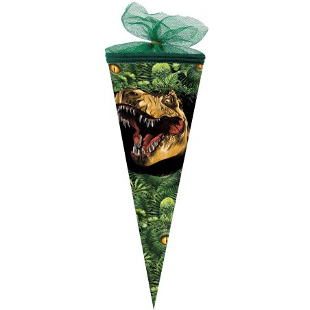 Schultüte Dino Dschungel 36cm rund Tüll
