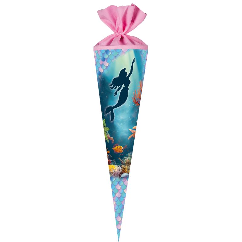 Schultüte Meerjungfrau 35 cm rund