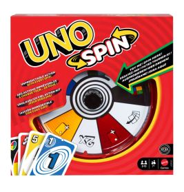 Mattel UNO Spin – Das spannende Kartenspiel mit Drehscheibe für 2-10 Spieler ab 7 Jahren