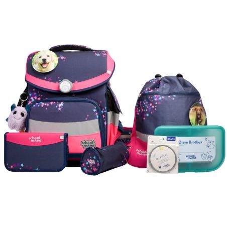 School-Mood® Timeless Pro Leni (Hund) – 7-tlg. Ranzenset, ergonomisch & nachhaltig