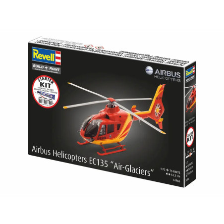 Starter Kit Airbus Helicopters EC135 Air-Glaciers, Revell Modellbausatz mit Basiszubehör