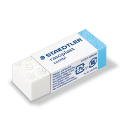 rasoplast combi RadiererEraser rasoplast combi 42x18x12mm