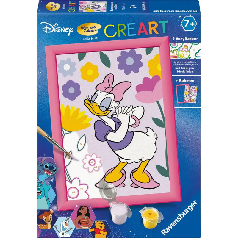CreArt, Malen nach Zahlen Kinder - Disney Daisy Duck