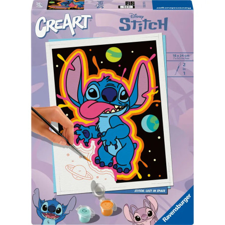 CreArt, Malen nach Zahlen Adults Trend - Disney Stitch: Verloren im All