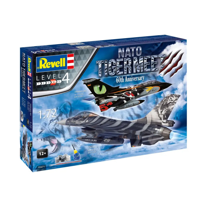 Geschenkset NATO Tiger Meet - 60th Anniversary, Revell Modellbausatz mit Basiszubehör