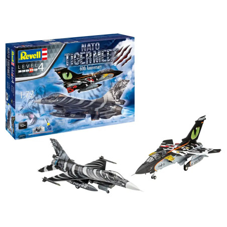 Geschenkset NATO Tiger Meet - 60th Anniversary, Revell Modellbausatz mit Basiszubehör