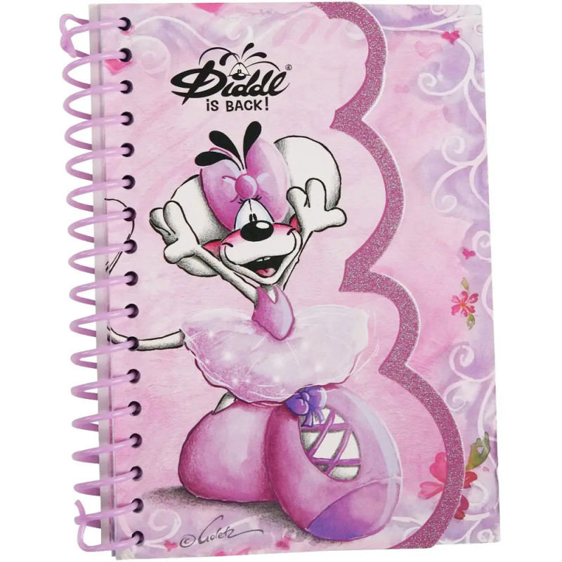 Diddl Notizbuch A6, lila - K1