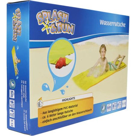 Splash   Fun Wasserrutsche gelb, ca. 600 x 80 cm