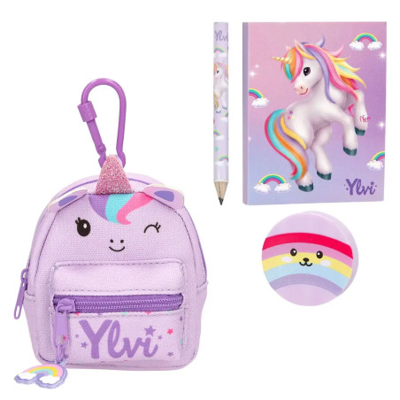 Ylvi Einhorn Rucksack mit Schreibset