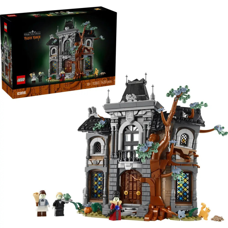 LEGO® ICONS Gruselgeisterhaus (11383) – Spukhaus mit Freifallturm für Erwachsene