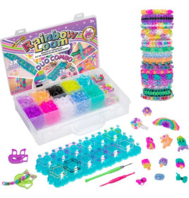 VEDES Rainbow Loom Combo Duo Set | Umfangreiches Bastelset mit Gummibändern | Ab 8 Jahren