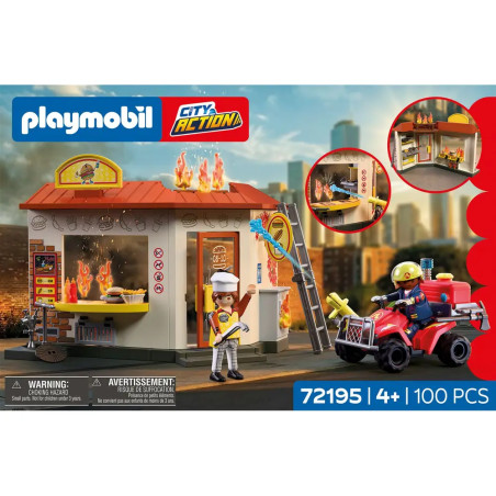 Feuerwehr-Quad mit Burger-Bude